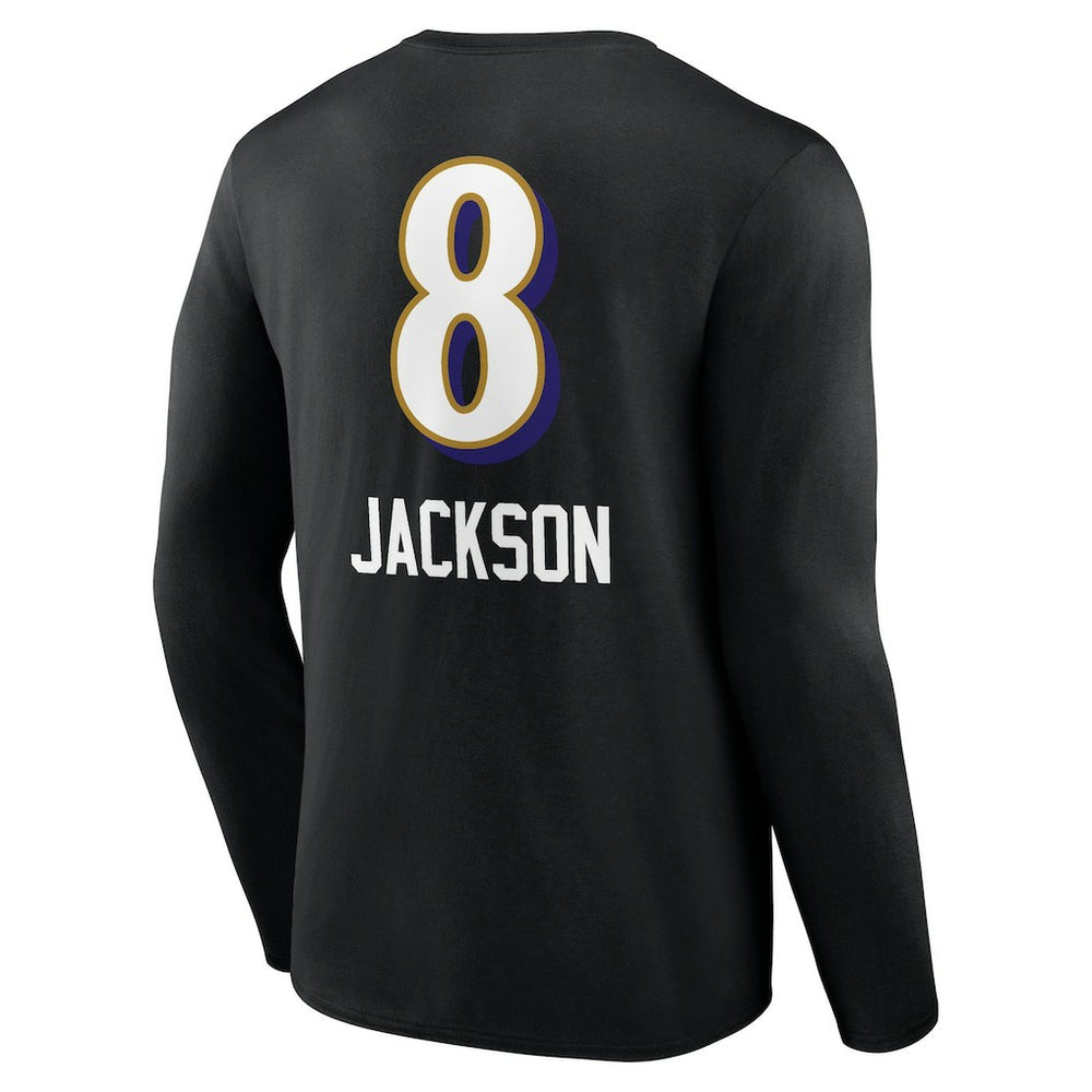 Lamar Jackson  Team Wordmark Long Sleeve T-Shirt - Baltimore Ravens T-shirts