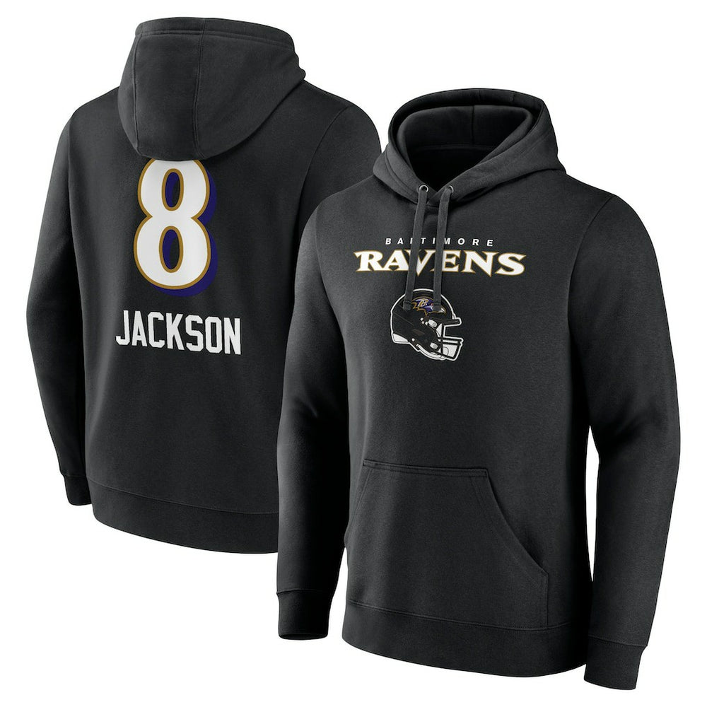 Lamar Jackson  Team Wordmark Pullover Hoodie - Baltimore Ravens Hoodies