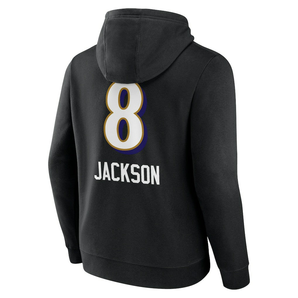 Lamar Jackson  Team Wordmark Pullover Hoodie - Baltimore Ravens Hoodies