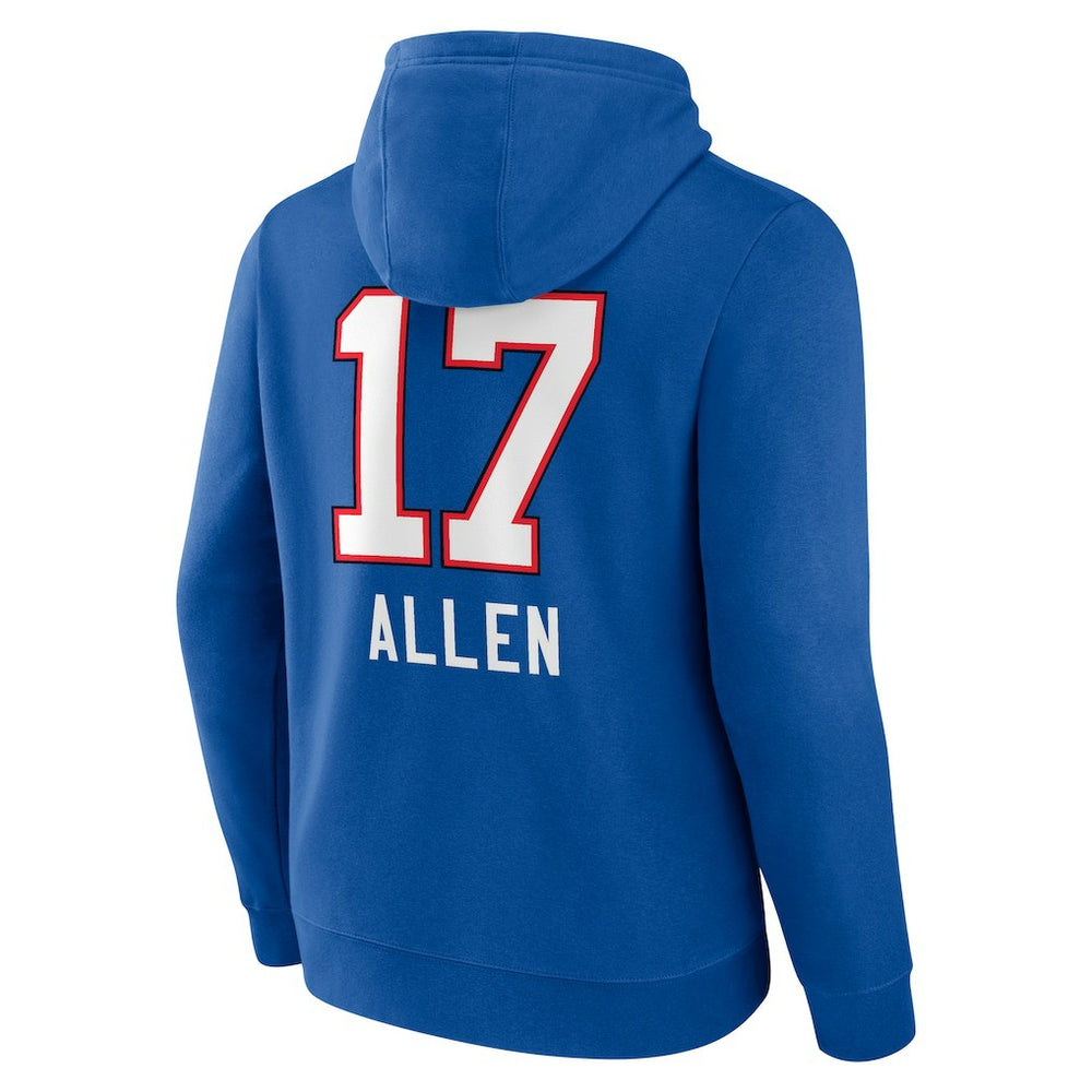 Josh Allen  Team Wordmark Pullover Hoodie - Buffalo Bills Hoodies