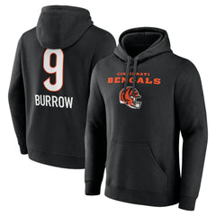 Joe Burrow  Team Wordmark Pullover Hoodie - Cincinnati Bengals Hoodies