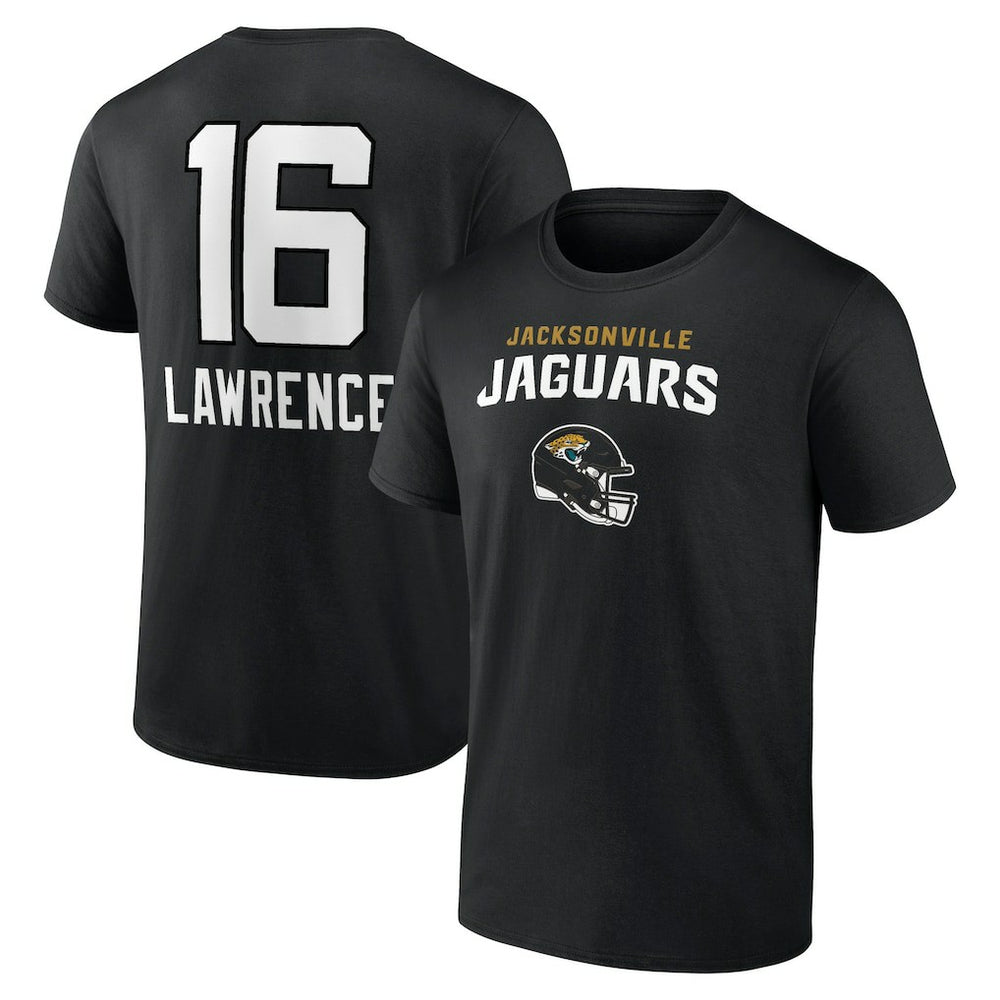 Trevor Lawrence  Team Wordmark Name & Number T-Shirt - Jacksonville Jaguars T-shirts