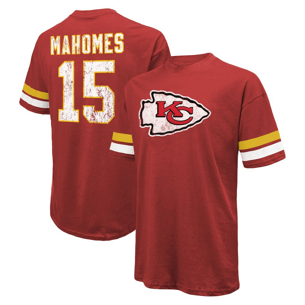 Patrick Mahomes  Majestic Threads Name & Number Oversize Fit T-Shirt - Kansas City Chiefs T-shirts