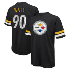 T.J. Watt  Majestic Threads Name & Number Oversize Fit T-Shirt - Pittsburgh Steelers T-shirts