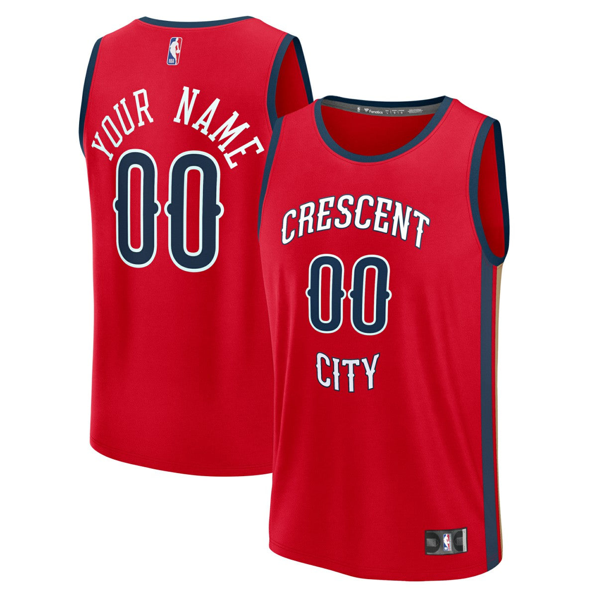 Fanatics New Orleans Pelicans Youth Fast Break Custom Replica Jersey