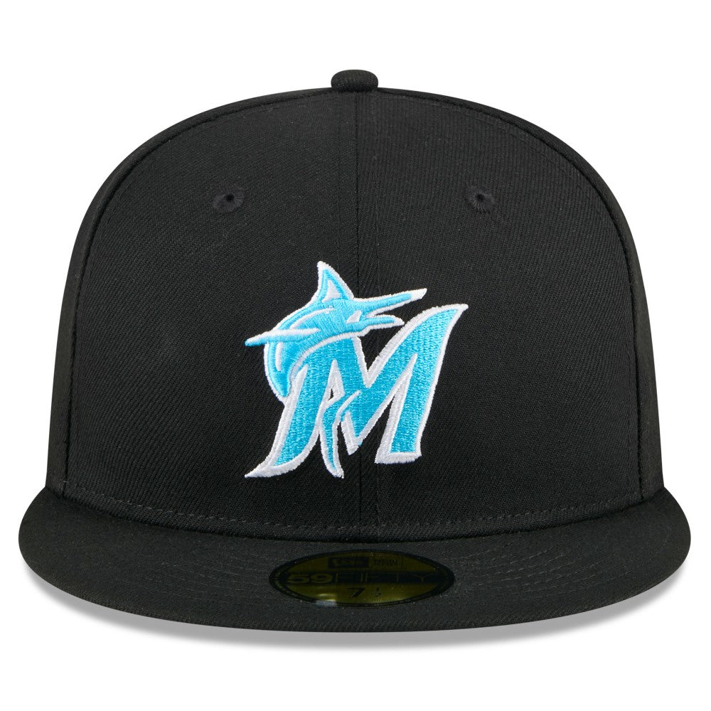 Black Miami Marlins New Era 2024 Father's Day 59FIFTY Fitted Hat
