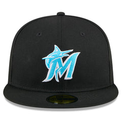 Black Miami Marlins New Era 2024 Father's Day 59FIFTY Fitted Hat