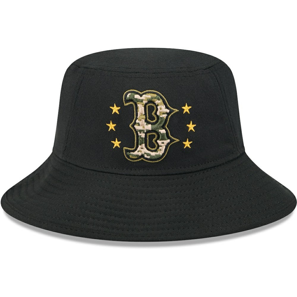 Black Boston Red Sox New Era 2024 Armed Forces Day Bucket Hat