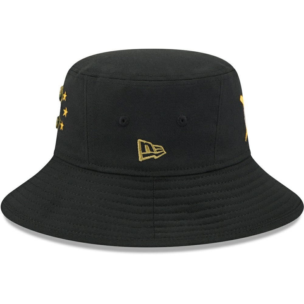 Black Chicago Cubs New Era 2024 Armed Forces Day Bucket Hat