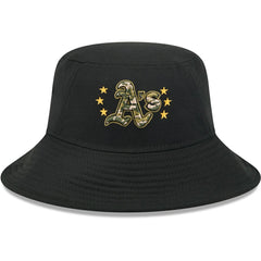 Black Athletics New Era 2024 Armed Forces Day Bucket Hat