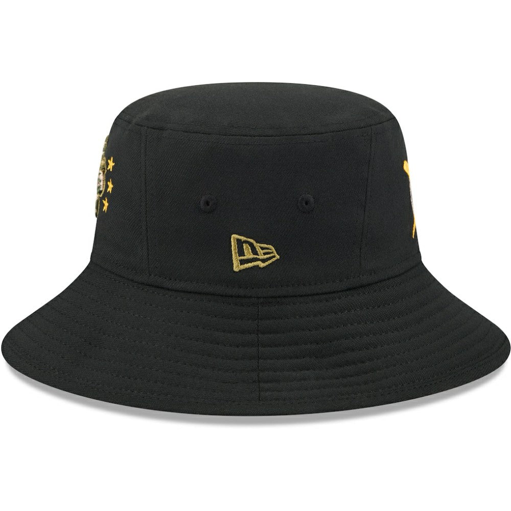 Black Athletics New Era 2024 Armed Forces Day Bucket Hat
