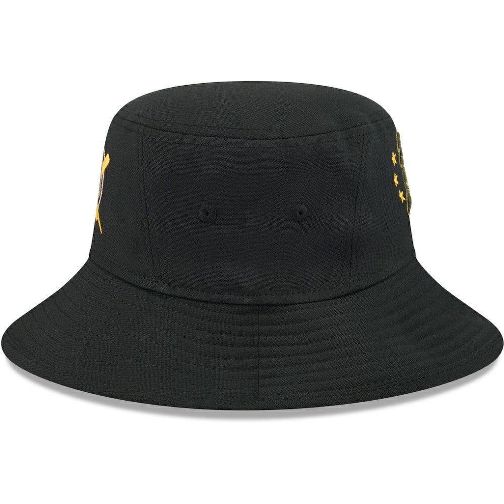 Black Athletics New Era 2024 Armed Forces Day Bucket Hat