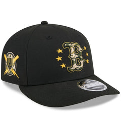 Black Boston Red Sox New Era 2024 Armed Forces Day Low Profile 9FIFTY Snapback Hat