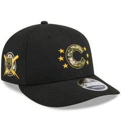 Black Chicago Cubs New Era 2024 Armed Forces Day Low Profile 9FIFTY Snapback Hat
