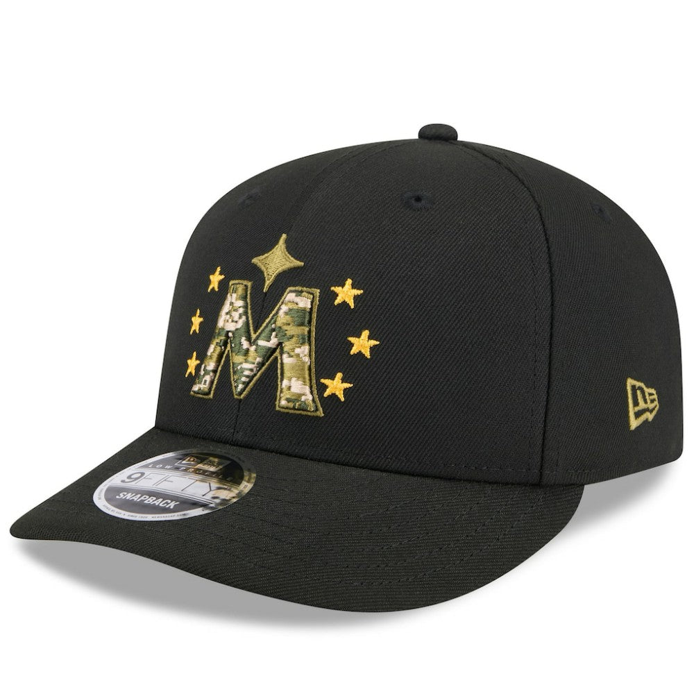 Black Minnesota Twins New Era 2024 Armed Forces Day Low Profile 9FIFTY Snapback Hat