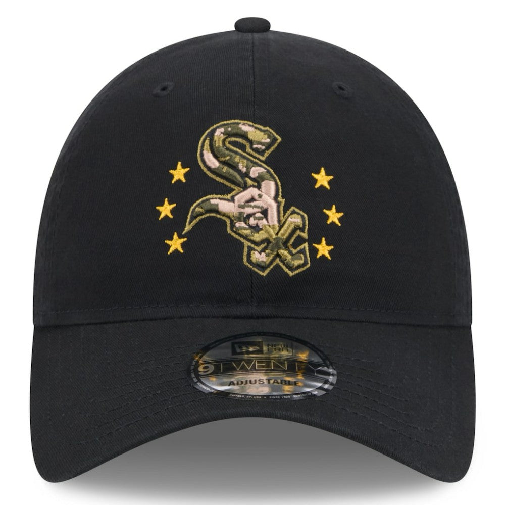 Black Chicago White Sox New Era 2024 Armed Forces Day 9TWENTY Adjustable Hat