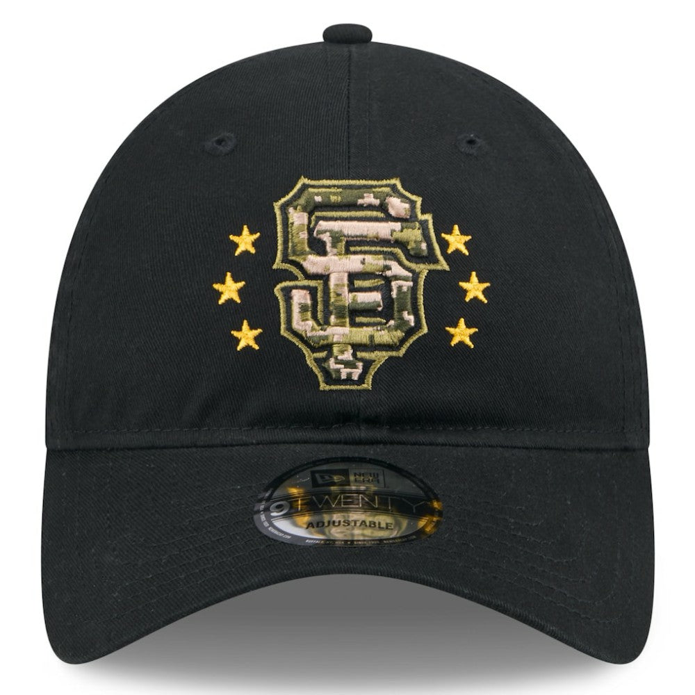 Black San Francisco Giants New Era 2024 Armed Forces Day 9TWENTY Adjustable Hat