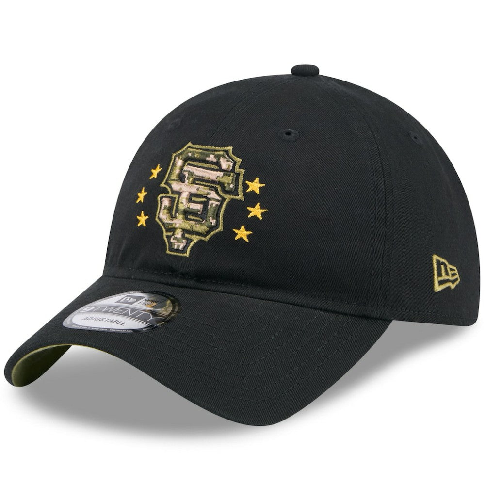 Black San Francisco Giants New Era 2024 Armed Forces Day 9TWENTY Adjustable Hat