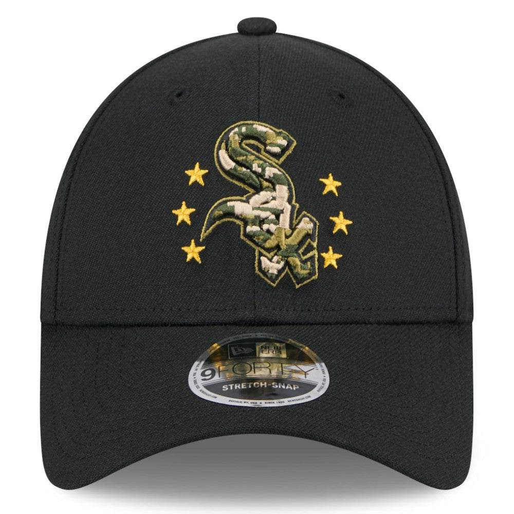 Black Chicago White Sox New Era 2024 Armed Forces Day 9FORTY Adjustable Hat