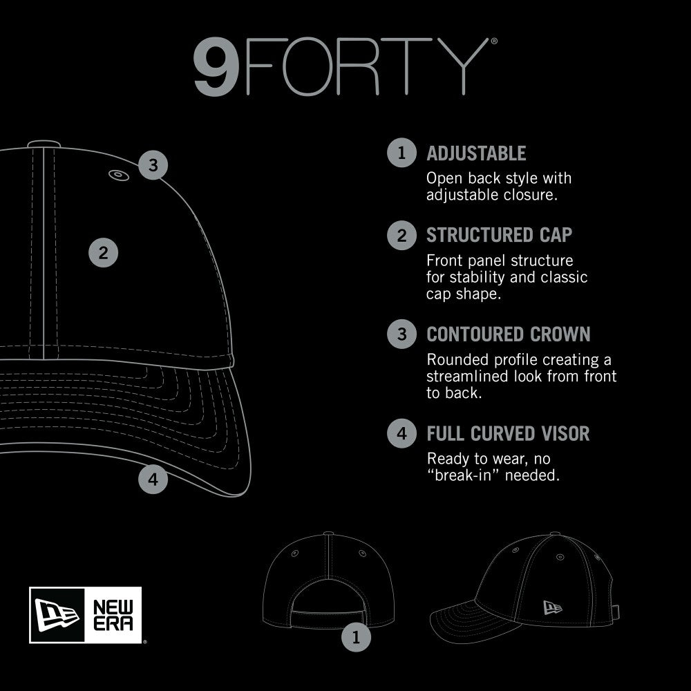 Black Miami Marlins New Era 2024 Armed Forces Day 9FORTY Adjustable Hat
