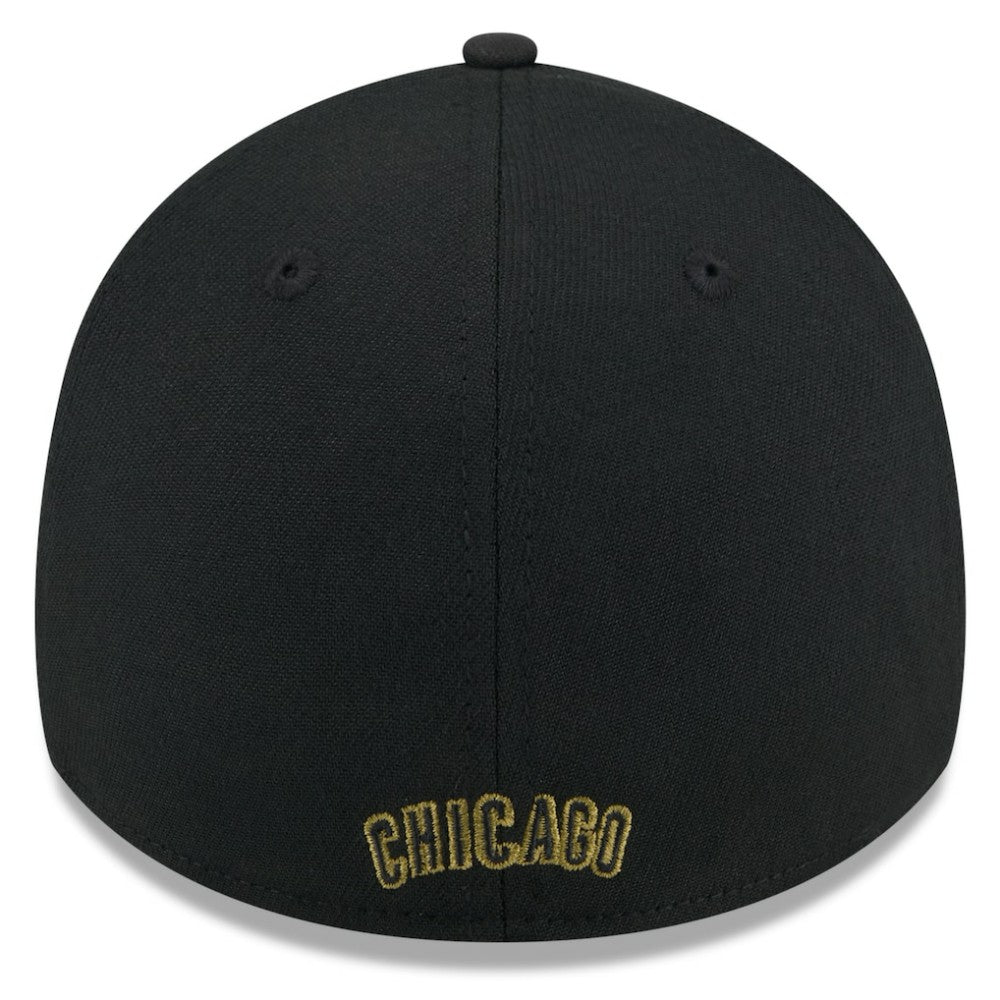 Black Chicago Cubs New Era 2024 Armed Forces Day 39THIRTY Flex Hat