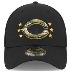Black Cincinnati Reds New Era 2024 Armed Forces Day 39THIRTY Flex Hat