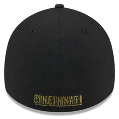 Black Cincinnati Reds New Era 2024 Armed Forces Day 39THIRTY Flex Hat