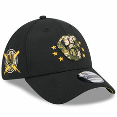 Black Milwaukee Brewers New Era 2024 Armed Forces Day 39THIRTY Flex Hat