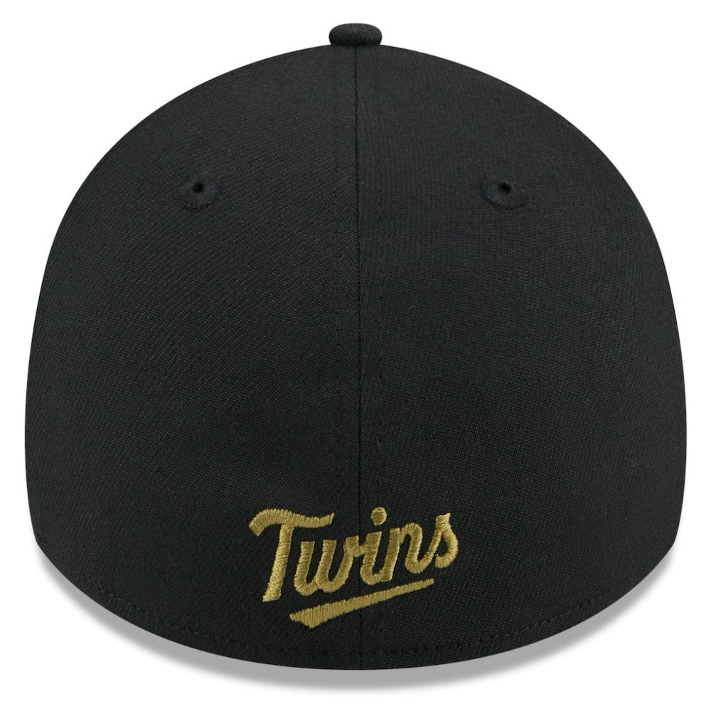 Black Minnesota Twins New Era 2024 Armed Forces Day 39THIRTY Flex Hat