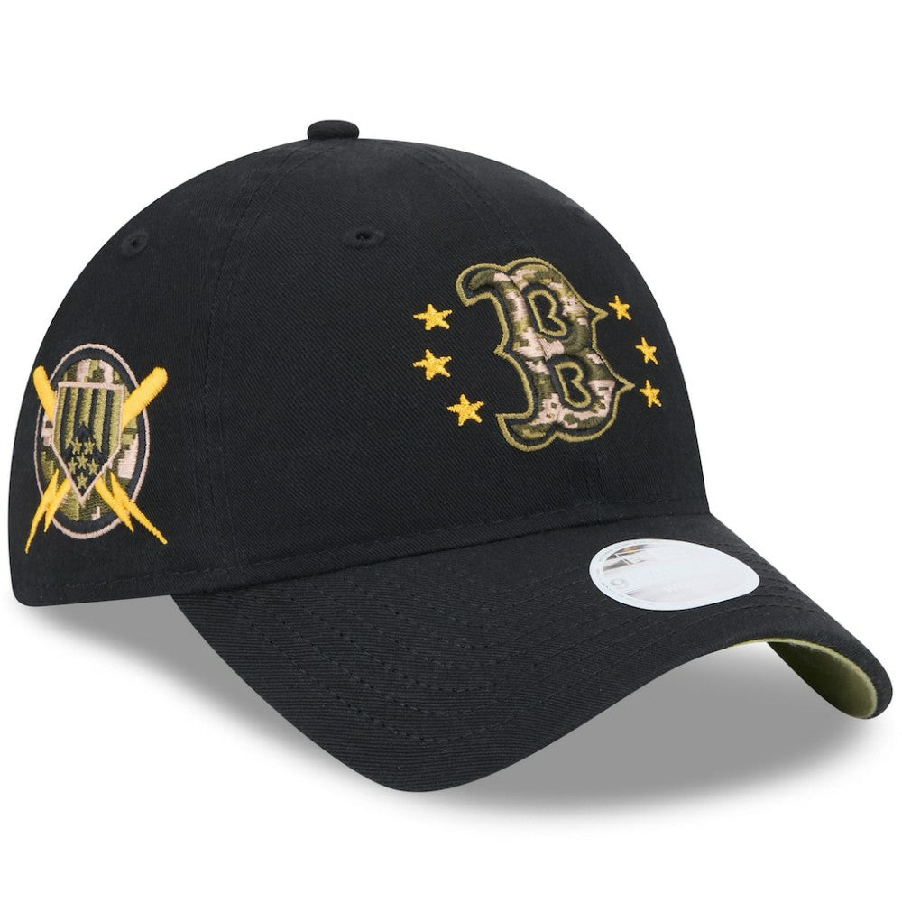 Black Boston Red Sox New Era Women's 2024 Armed Forces Day 9TWENTY Adjustable Hat