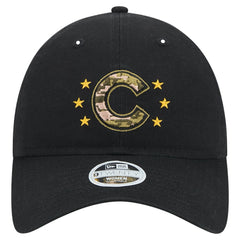 Black Chicago Cubs New Era Women's 2024 Armed Forces Day 9TWENTY Adjustable Hat
