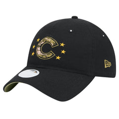 Black Chicago Cubs New Era Women's 2024 Armed Forces Day 9TWENTY Adjustable Hat