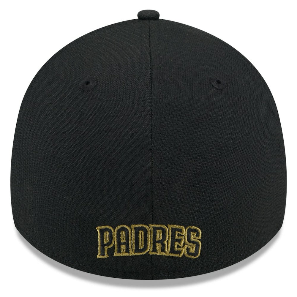 Black San Diego Padres New Era 2024 Armed Forces Day 39THIRTY Flex Hat