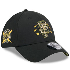 Black San Francisco Giants New Era 2024 Armed Forces Day 39THIRTY Flex Hat