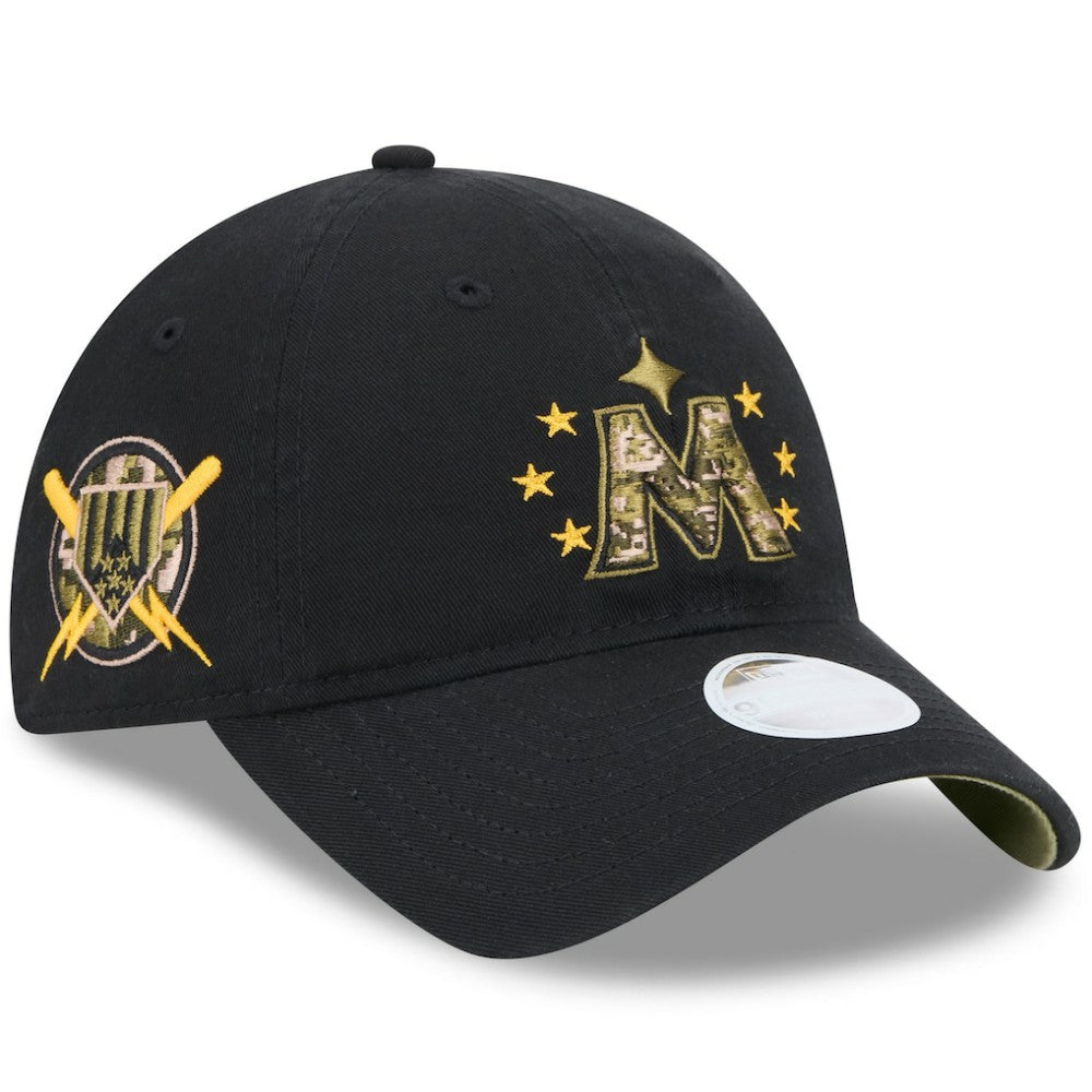 Black Minnesota Twins New Era Women's 2024 Armed Forces Day 9TWENTY Adjustable Hat