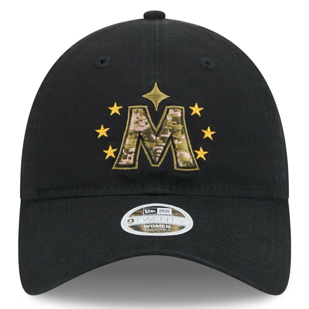 Black Minnesota Twins New Era Women's 2024 Armed Forces Day 9TWENTY Adjustable Hat