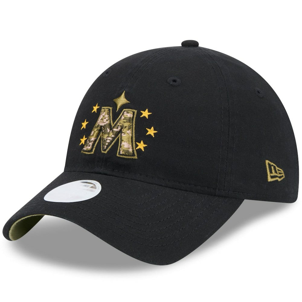 Black Minnesota Twins New Era Women's 2024 Armed Forces Day 9TWENTY Adjustable Hat
