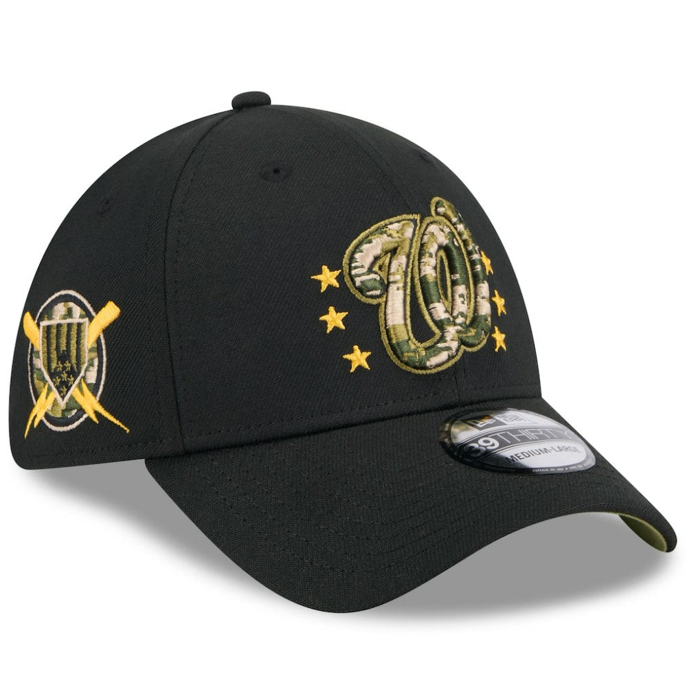 Black Washington Nationals New Era 2024 Armed Forces Day 39THIRTY Flex Hat