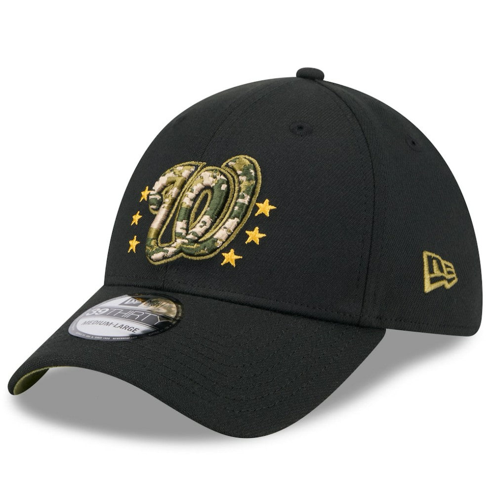 Black Washington Nationals New Era 2024 Armed Forces Day 39THIRTY Flex Hat