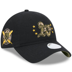 Black Athletics New Era Women's 2024 Armed Forces Day 9TWENTY Adjustable Hat