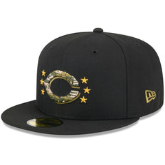 Black Cincinnati Reds New Era 2024 Armed Forces Day On-Field 59FIFTY Fitted Hat