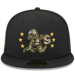 Black Athletics New Era 2024 Armed Forces Day On-Field 59FIFTY Fitted Hat