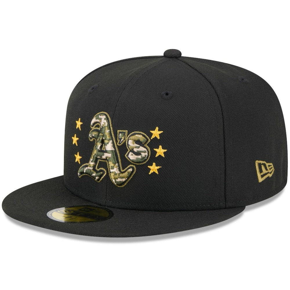 Black Athletics New Era 2024 Armed Forces Day On-Field 59FIFTY Fitted Hat