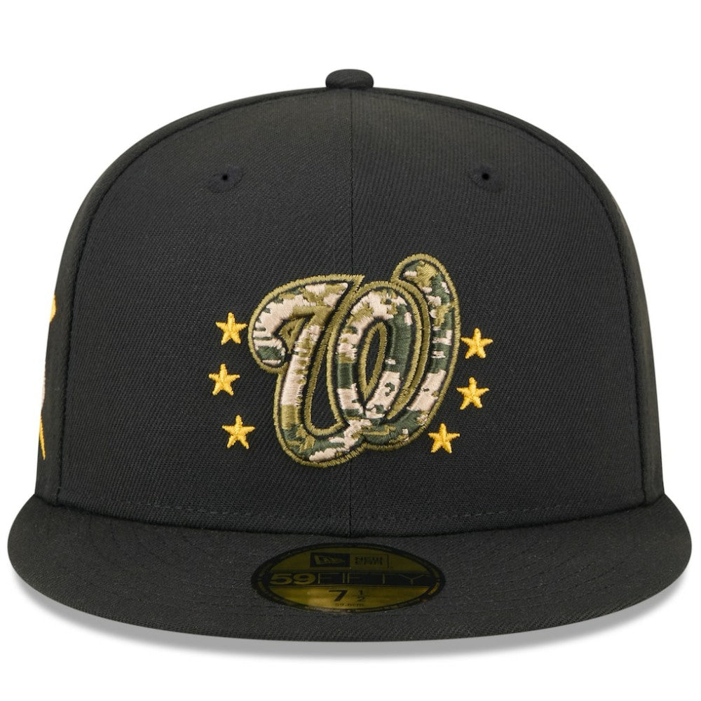 Black Washington Nationals New Era 2024 Armed Forces Day On-Field 59FIFTY Fitted Hat