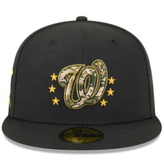 Black Washington Nationals New Era 2024 Armed Forces Day On-Field 59FIFTY Fitted Hat