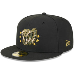 Black Washington Nationals New Era 2024 Armed Forces Day On-Field 59FIFTY Fitted Hat