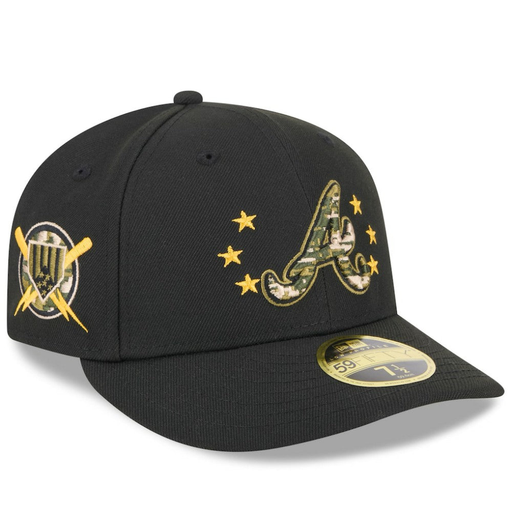 Black Atlanta Braves New Era 2024 Armed Forces Day Low Profile 59FIFTY Fitted Hat