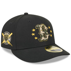 Black Boston Red Sox New Era 2024 Armed Forces Day Low Profile 59FIFTY Fitted Hat
