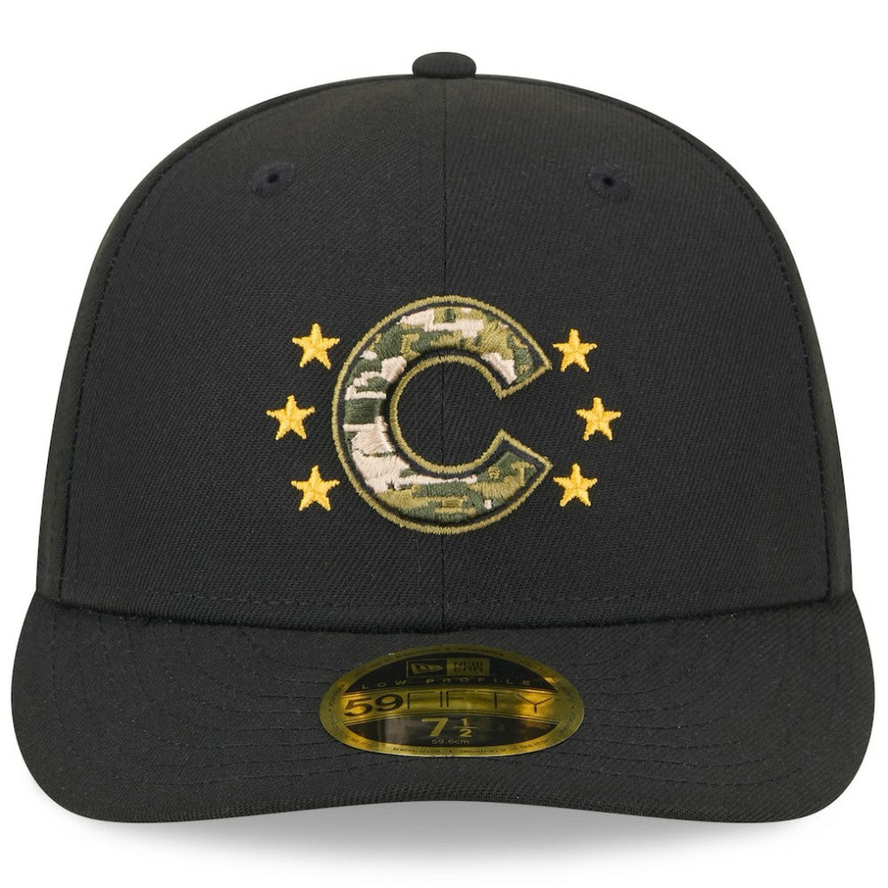 Black Chicago Cubs New Era 2024 Armed Forces Day Low Profile 59FIFTY Fitted Hat