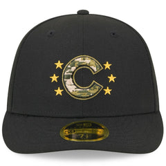 Black Chicago Cubs New Era 2024 Armed Forces Day Low Profile 59FIFTY Fitted Hat